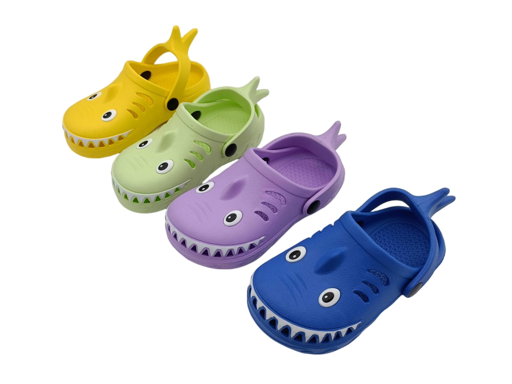 Customized EVA Kids 3D shark Anti Slip Clogs Shoes - TNGX4011-5